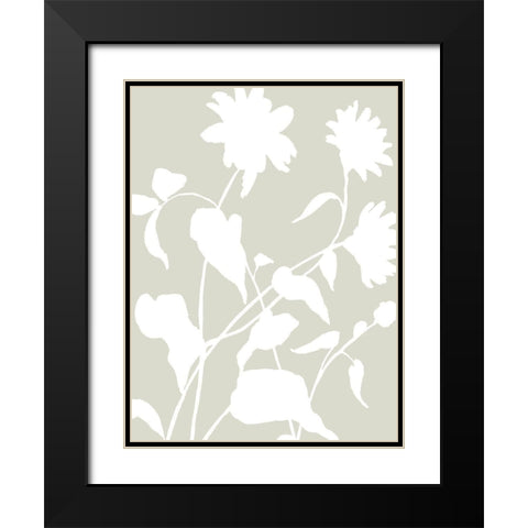 Botanical Silhouette II Black Modern Wood Framed Art Print with Double Matting by Barnes, Victoria