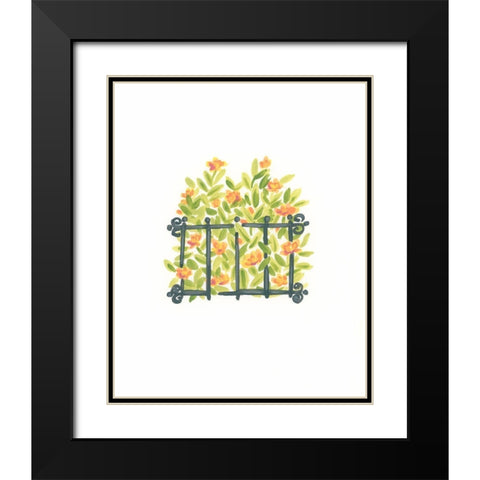 Wrought Iron Garden I Black Modern Wood Framed Art Print with Double Matting by Vess, June Erica
