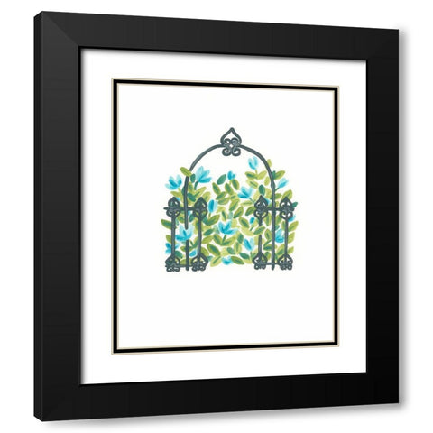 Wrought Iron Garden II Black Modern Wood Framed Art Print with Double Matting by Vess, June Erica