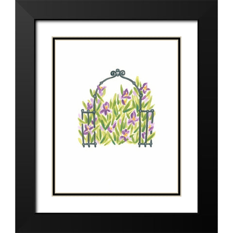Wrought Iron Garden III Black Modern Wood Framed Art Print with Double Matting by Vess, June Erica