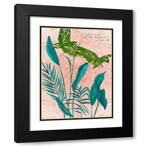 The Tropical Song I Black Modern Wood Framed Art Print with Double Matting by Wang, Melissa