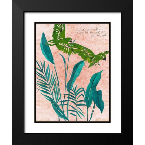 The Tropical Song I Black Modern Wood Framed Art Print with Double Matting by Wang, Melissa