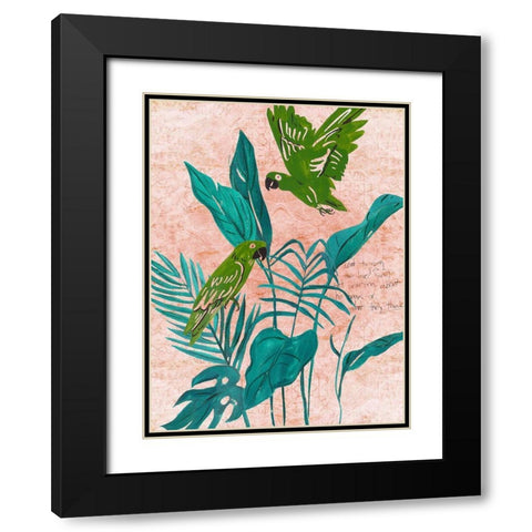 The Tropical Song II Black Modern Wood Framed Art Print with Double Matting by Wang, Melissa