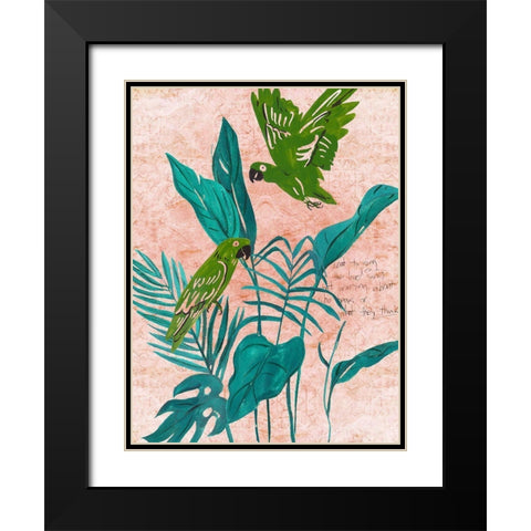 The Tropical Song II Black Modern Wood Framed Art Print with Double Matting by Wang, Melissa