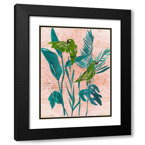 The Tropical Song III Black Modern Wood Framed Art Print with Double Matting by Wang, Melissa