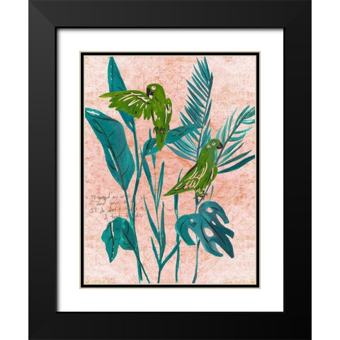The Tropical Song III Black Modern Wood Framed Art Print with Double Matting by Wang, Melissa