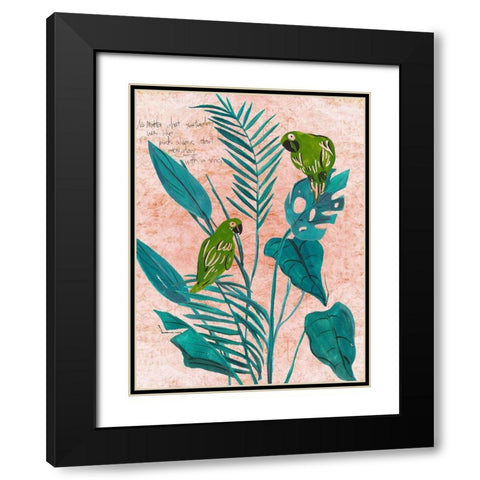 The Tropical Song IV Black Modern Wood Framed Art Print with Double Matting by Wang, Melissa