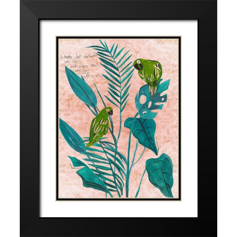 The Tropical Song IV Black Modern Wood Framed Art Print with Double Matting by Wang, Melissa