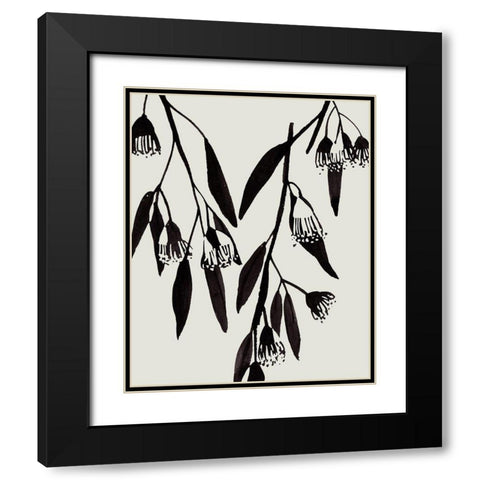 Wind Sway I Black Modern Wood Framed Art Print with Double Matting by Wang, Melissa