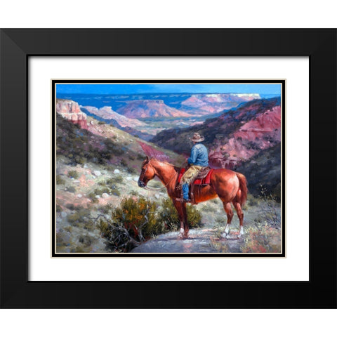 Mighty Pretty Spot Black Modern Wood Framed Art Print with Double Matting by Sorenson, Jack