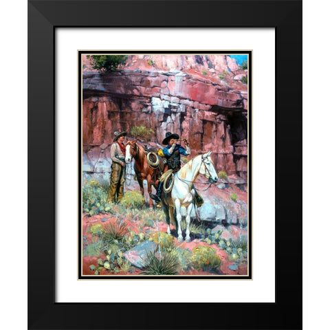 A Long Ways Off Black Modern Wood Framed Art Print with Double Matting by Sorenson, Jack