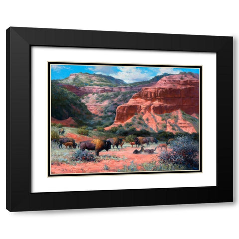 Caprock Canyon Black Modern Wood Framed Art Print with Double Matting by Sorenson, Jack