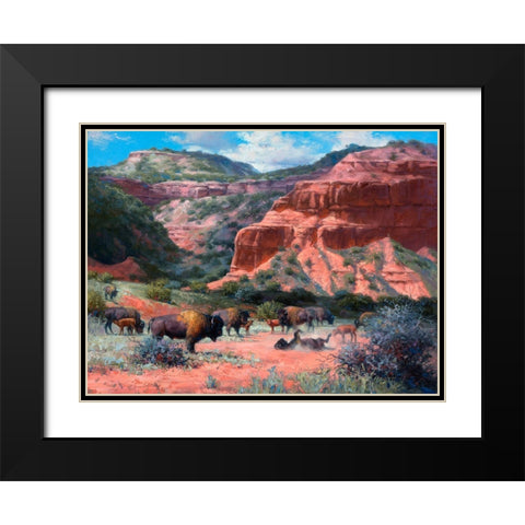 Caprock Canyon Black Modern Wood Framed Art Print with Double Matting by Sorenson, Jack