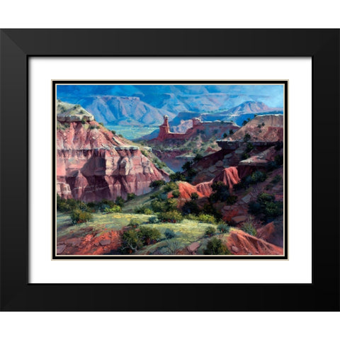 Classic Palo Duro Black Modern Wood Framed Art Print with Double Matting by Sorenson, Jack
