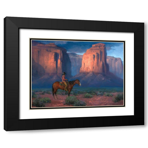 The Spell of Monument Valley Black Modern Wood Framed Art Print with Double Matting by Sorenson, Jack