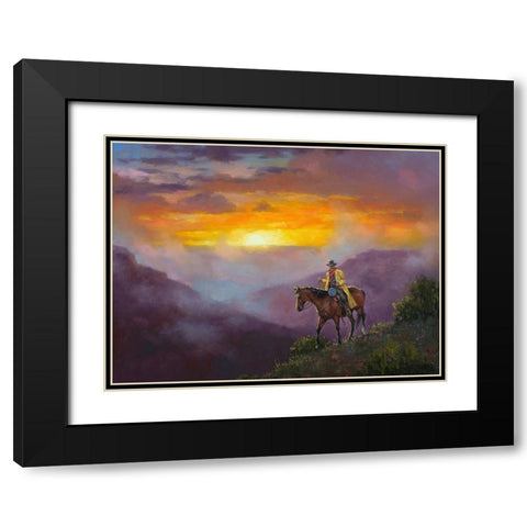 Morning Mist Black Modern Wood Framed Art Print with Double Matting by Sorenson, Jack