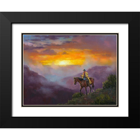 Morning Mist Black Modern Wood Framed Art Print with Double Matting by Sorenson, Jack