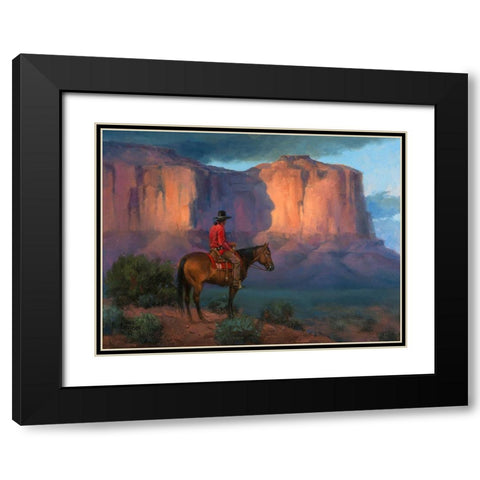 Navajo Shadows Black Modern Wood Framed Art Print with Double Matting by Sorenson, Jack