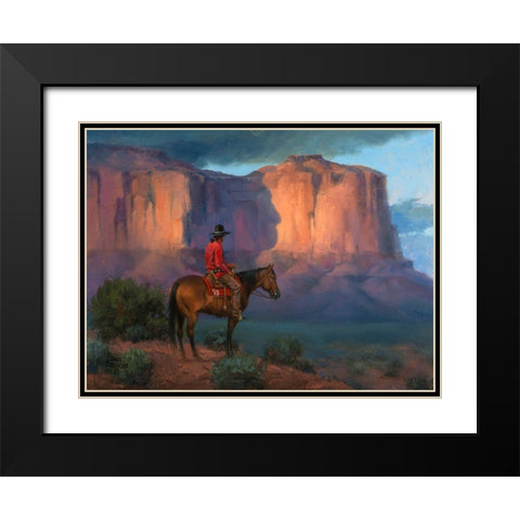 Navajo Shadows Black Modern Wood Framed Art Print with Double Matting by Sorenson, Jack