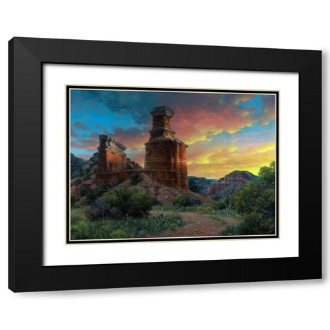 Spell of the Palo Duro Black Modern Wood Framed Art Print with Double Matting by Sorenson, Jack