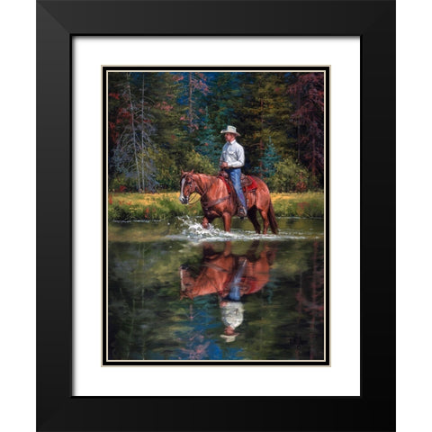 In High Country Black Modern Wood Framed Art Print with Double Matting by Sorenson, Jack