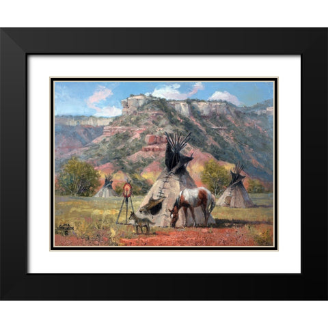 The Floor of the Palo Duro Black Modern Wood Framed Art Print with Double Matting by Sorenson, Jack