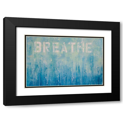 Just Breathe Black Modern Wood Framed Art Print with Double Matting by Ashley, Erin