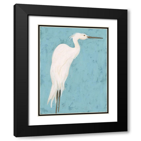 Heron Fresco I Black Modern Wood Framed Art Print with Double Matting by Vess, June Erica