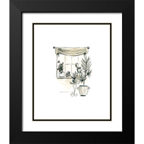 The Plant Ladys Window II Black Modern Wood Framed Art Print with Double Matting by Vess, June Erica