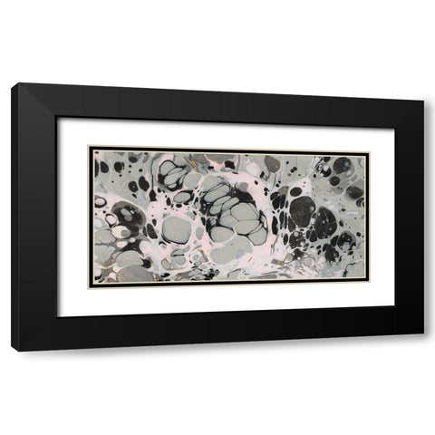 Marbled Abstract II Black Modern Wood Framed Art Print with Double Matting by Green, Jacob