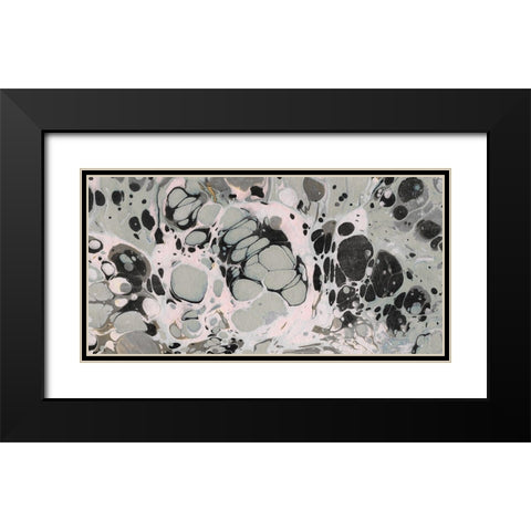 Marbled Abstract II Black Modern Wood Framed Art Print with Double Matting by Green, Jacob