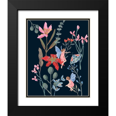 A Fairy Tale I Black Modern Wood Framed Art Print with Double Matting by Wang, Melissa