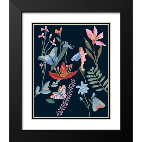 A Fairy Tale III Black Modern Wood Framed Art Print with Double Matting by Wang, Melissa