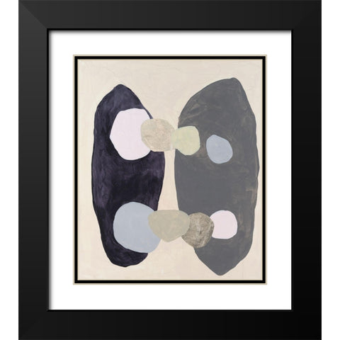 Muted Orbs I Black Modern Wood Framed Art Print with Double Matting by Willett, Michael