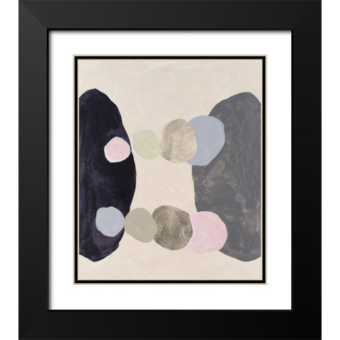 Muted Orbs II Black Modern Wood Framed Art Print with Double Matting by Willett, Michael