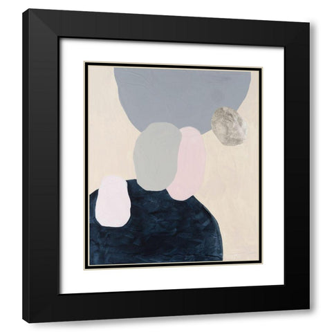 Muted Orbs III Black Modern Wood Framed Art Print with Double Matting by Willett, Michael