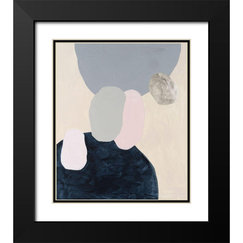 Muted Orbs III Black Modern Wood Framed Art Print with Double Matting by Willett, Michael