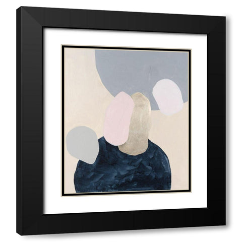 Muted Orbs IV Black Modern Wood Framed Art Print with Double Matting by Willett, Michael