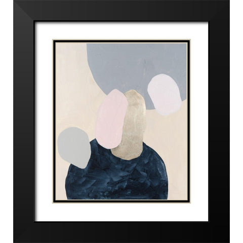 Muted Orbs IV Black Modern Wood Framed Art Print with Double Matting by Willett, Michael