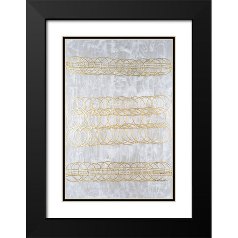 Frosted Helix II Black Modern Wood Framed Art Print with Double Matting by Willett, Michael