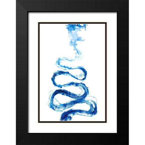 Indigo Vapor I Black Modern Wood Framed Art Print with Double Matting by Willett, Michael