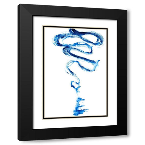 Indigo Vapor II Black Modern Wood Framed Art Print with Double Matting by Willett, Michael