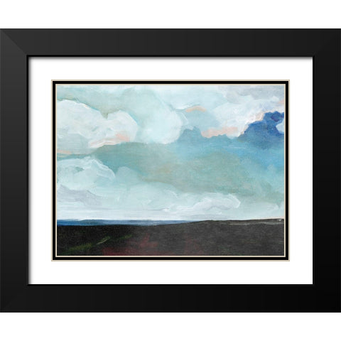 Cerulean Clouds I Black Modern Wood Framed Art Print with Double Matting by Parker, Jennifer Paxton