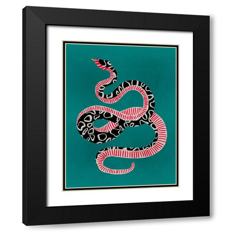 The Deadly Kiss I Black Modern Wood Framed Art Print with Double Matting by Wang, Melissa