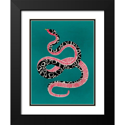 The Deadly Kiss I Black Modern Wood Framed Art Print with Double Matting by Wang, Melissa