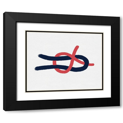 Sailing Knot I Black Modern Wood Framed Art Print with Double Matting by Green, Jacob