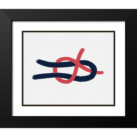 Sailing Knot I Black Modern Wood Framed Art Print with Double Matting by Green, Jacob