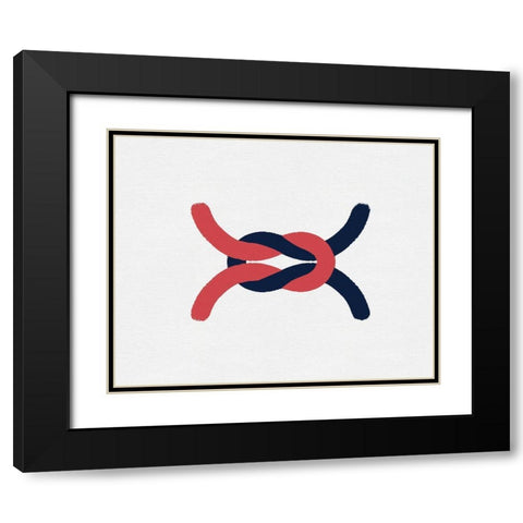 Sailing Knot III Black Modern Wood Framed Art Print with Double Matting by Green, Jacob