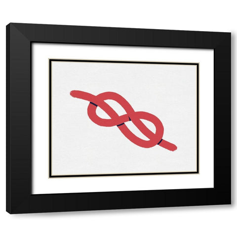 Sailing Knot VI Black Modern Wood Framed Art Print with Double Matting by Green, Jacob