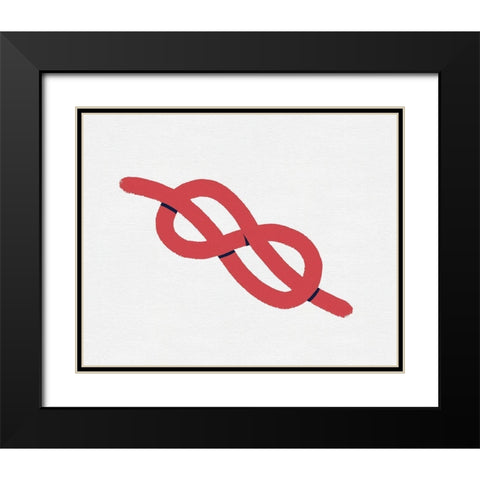 Sailing Knot VI Black Modern Wood Framed Art Print with Double Matting by Green, Jacob